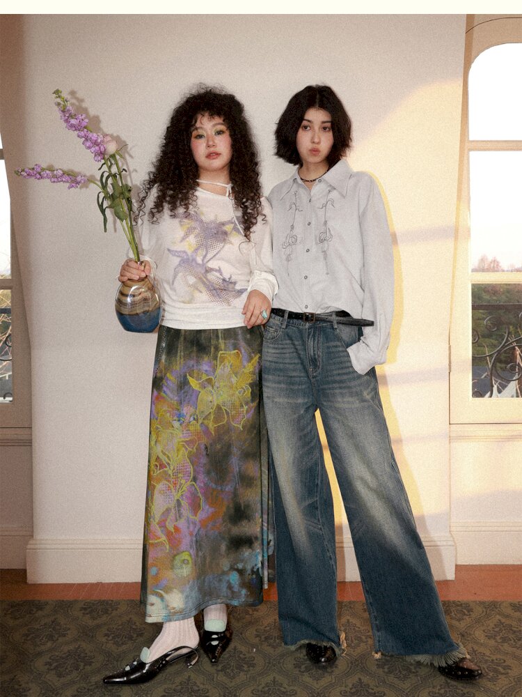 Dance Of Dawn Lily Orchid Skirt【s0000015454】