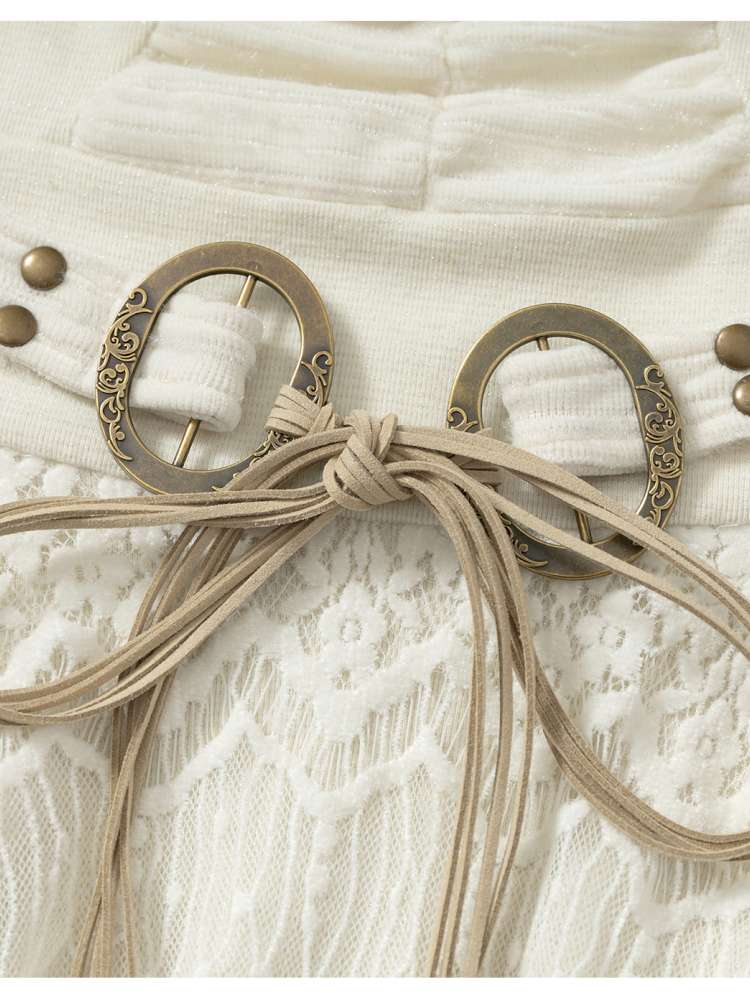 Lace Slimming Patchwork Knit Dress【s0000014467】