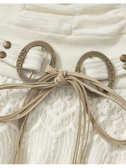 Lace Slimming Patchwork Knit Dress【s0000014467】