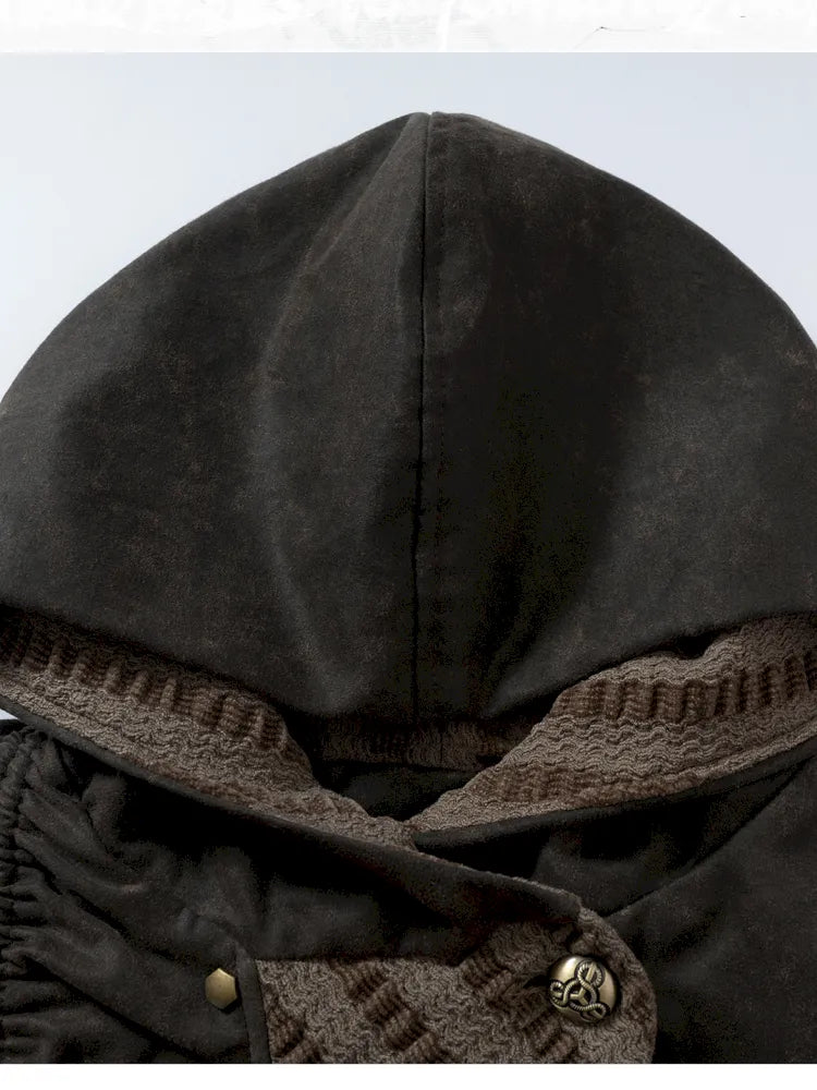 Knit Suede Short Hooded Jacket【s0000014120】