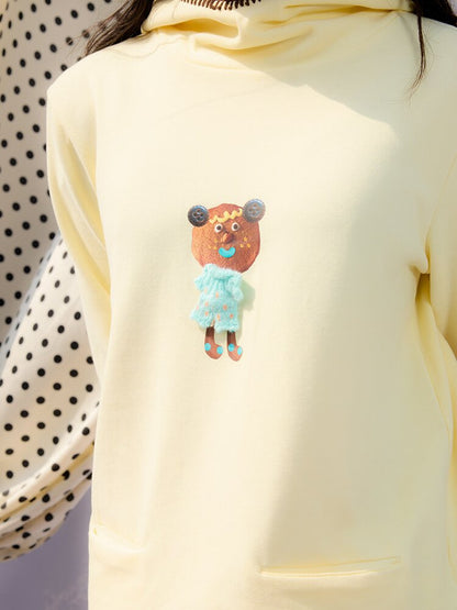 Printed Hood Girl Long Sleeve T【s0000015848】