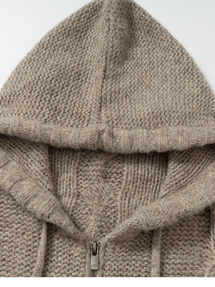 Twisted Knit Wool Cape Jacket【s0000019160】
