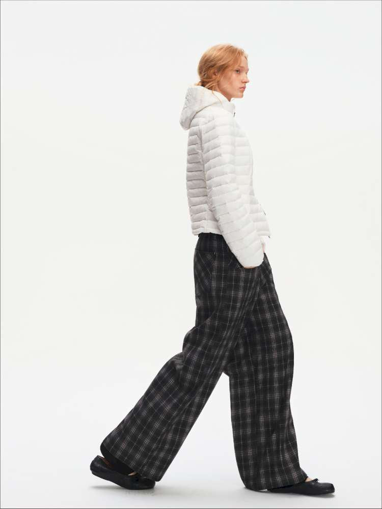 Pork Rib Hooded 90 Down Slim Jacket【s0000014879】