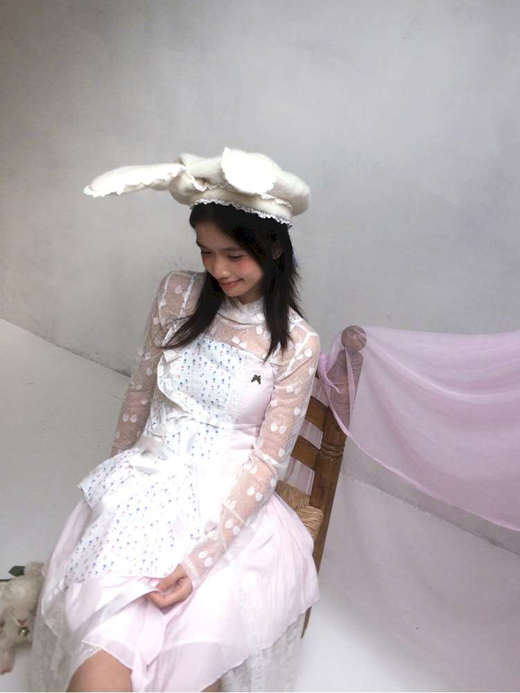 Cherry Jacquard High-Neck Base Shirt【s0000014937】