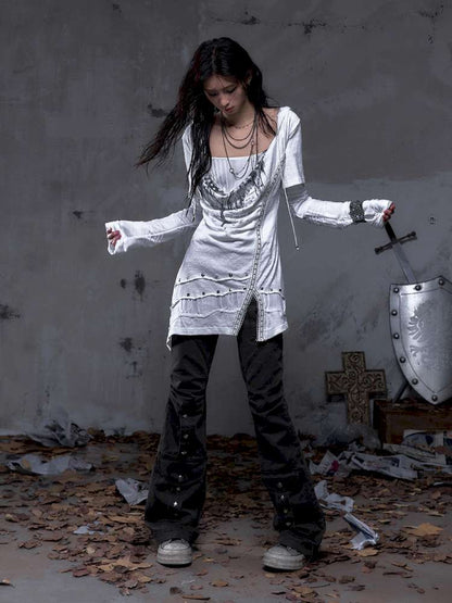 Slightly Flared Suede Casual Pants【s0000014480】