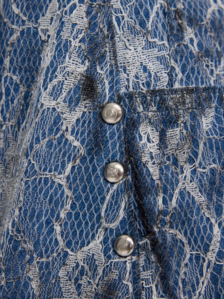 Genderless denim 8-inch shorts【s0000012982】