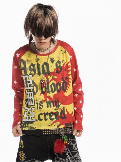 American Flag Skull Long Sleeve【s0000019127】