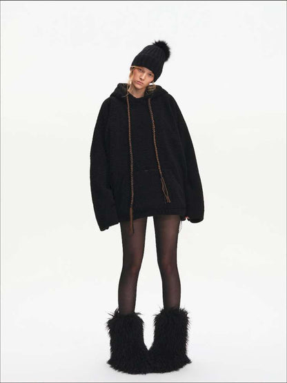 Drawstring Loose Hooded Jacket【s0000015060】