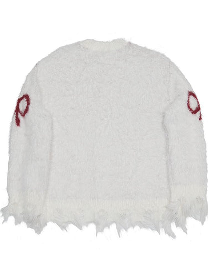 JACQUARD LONG HAIR FAUX MINK SWEATER [S0000010890]