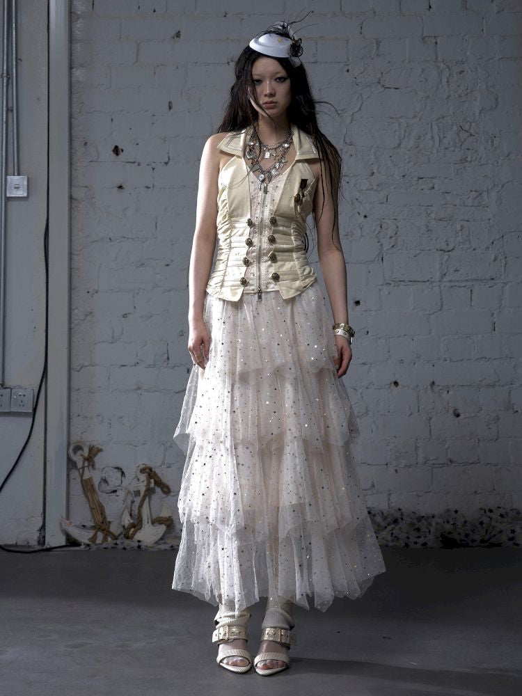 Multi-Layered Mesh Cake Skirt【s0000012789】