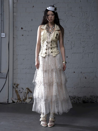 Multi-Layered Mesh Cake Skirt【s0000012789】