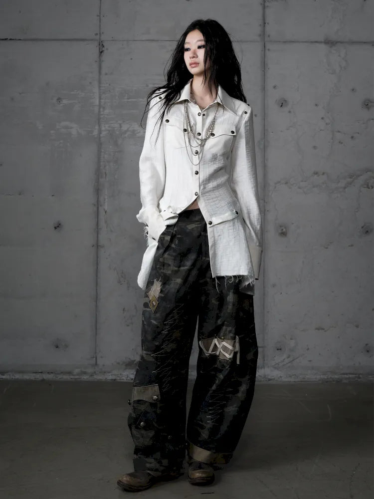 Leather Detachable Long-Sleeved Shirt【s0000014119】