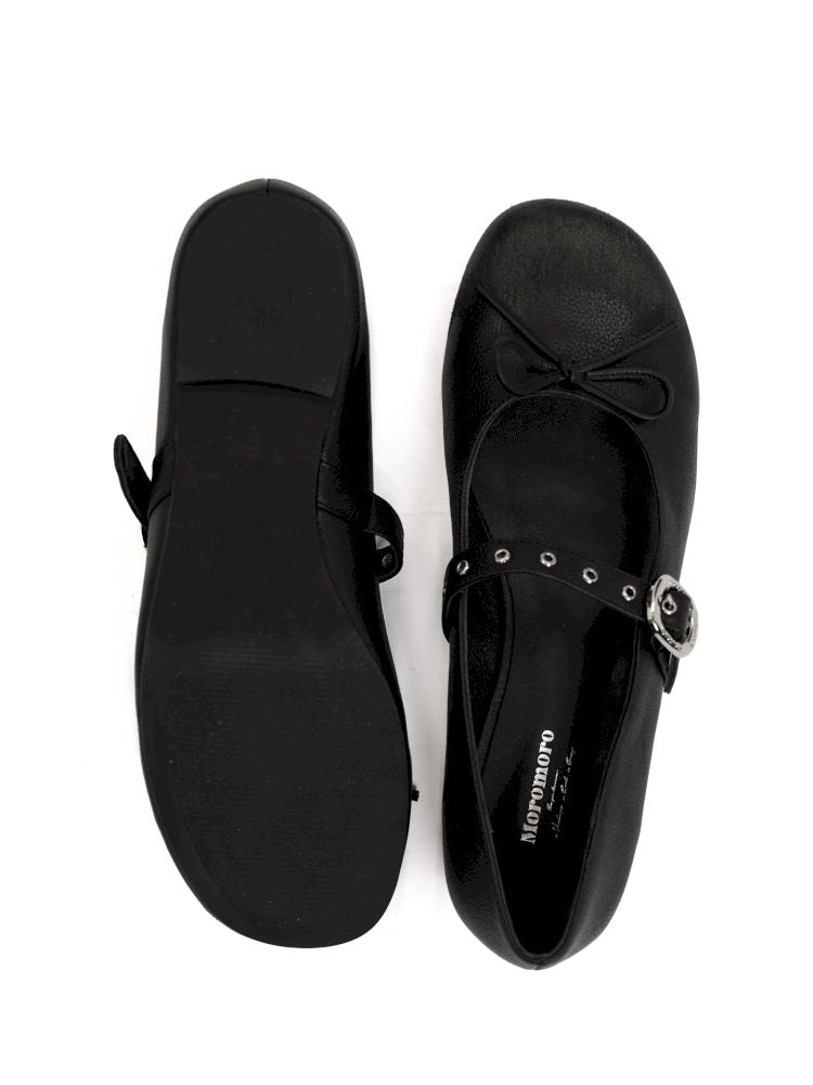 Carved Single Buckle Ballet Shoes【s0000013438】