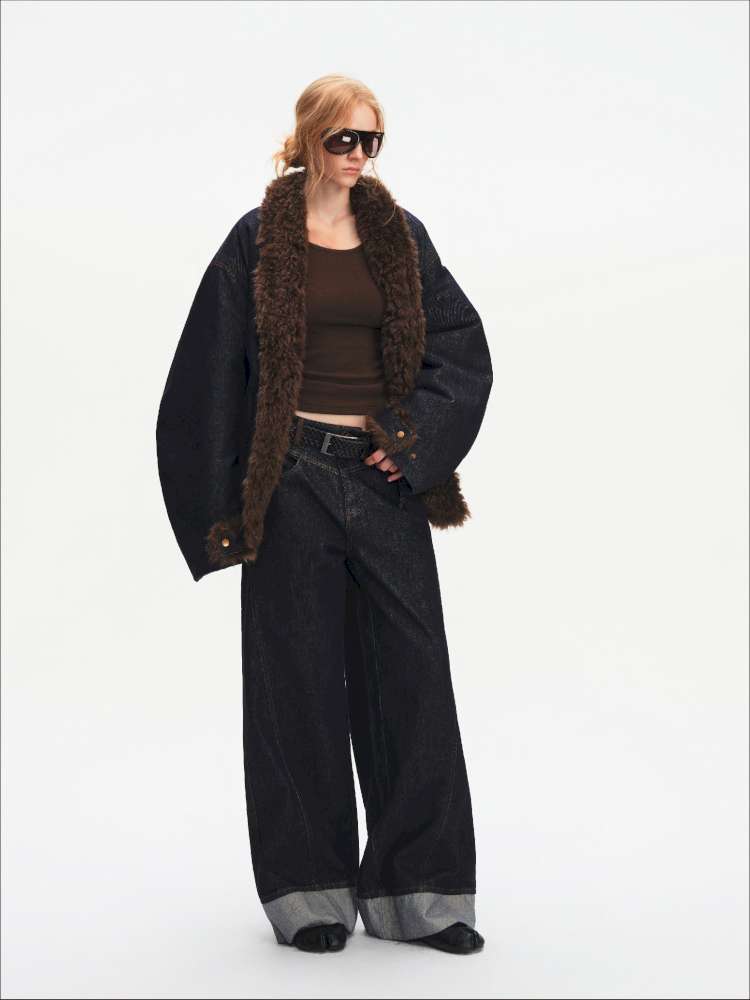French Lamb Wool Cropped Jacket【s0000015056】