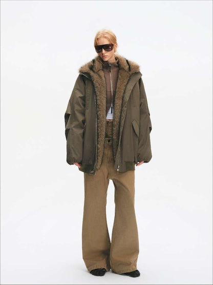 Plush Collar Warm Padded Jacket【s0000014872】