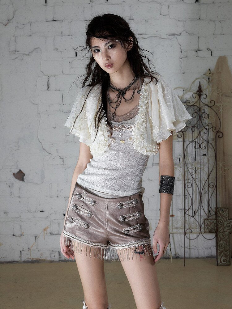 Vintage Court Chiffon Lace Cover-Up【s0000017244】