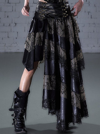 Lace Patchwork Irregular Skirt【s0000015935】