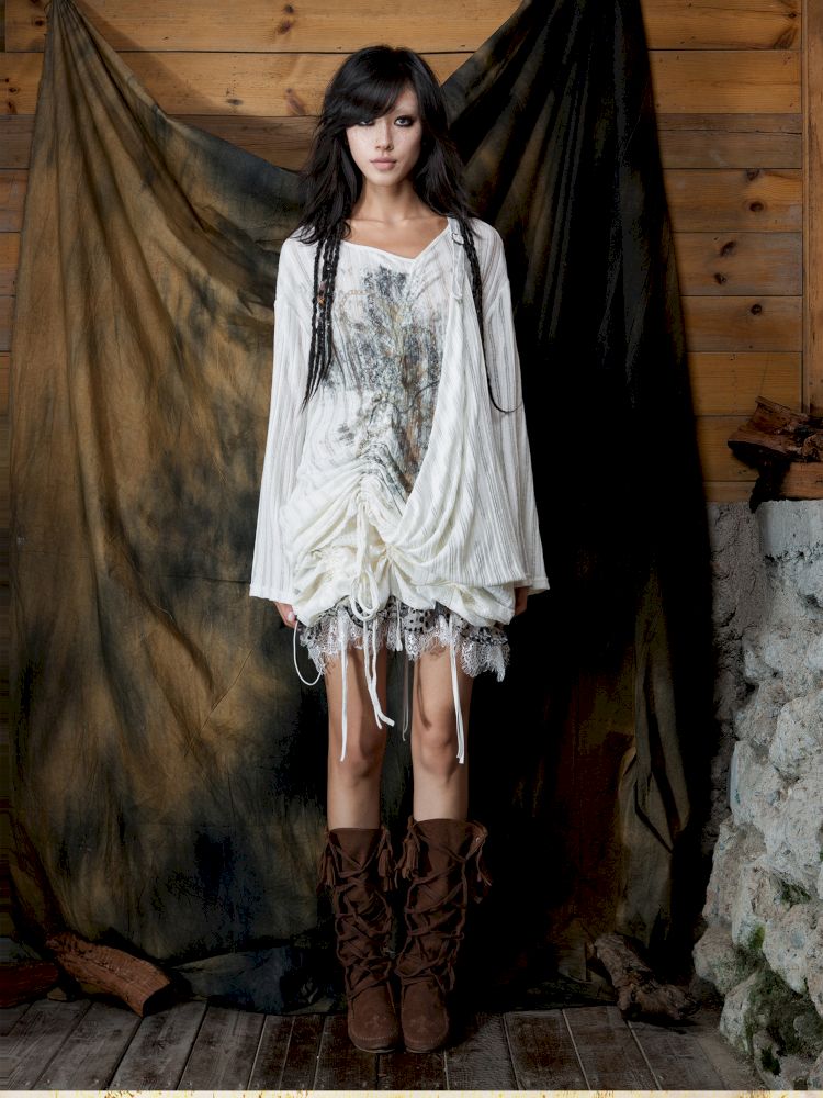 Slim-Fit Printed Long-Sleeve T-Shirt【s0000013899】