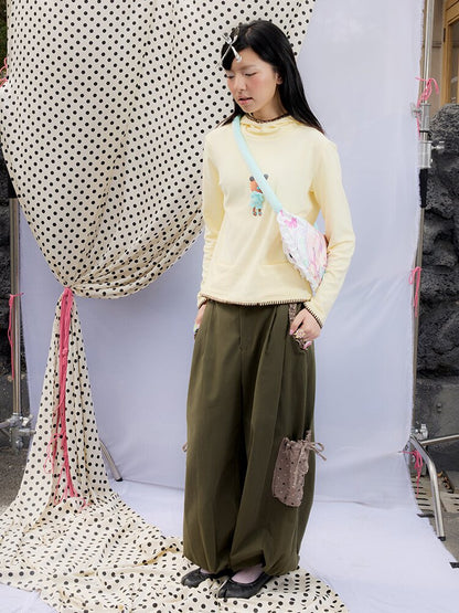 Printed Hood Girl Long Sleeve T【s0000015848】