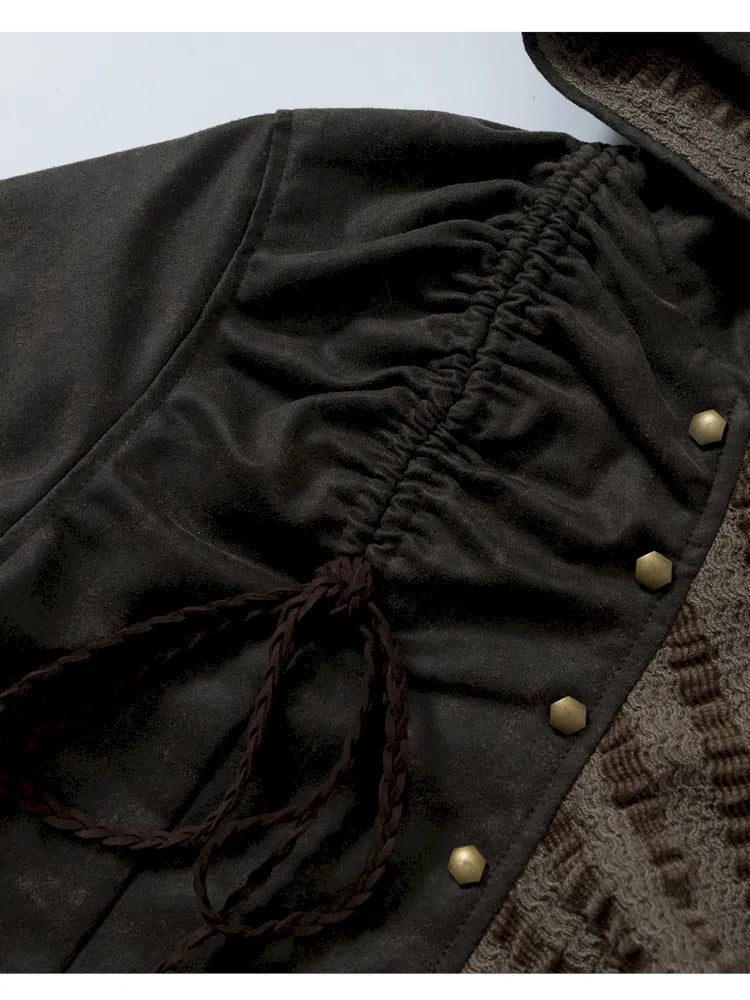 Knit Suede Short Hooded Jacket【s0000014120】