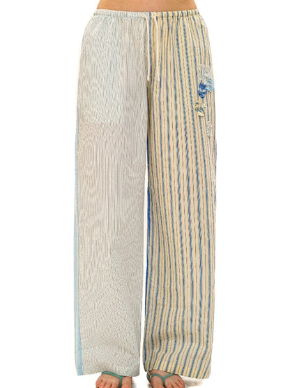 Striped Beaded Bikini Shirt Pants【s0000017415】