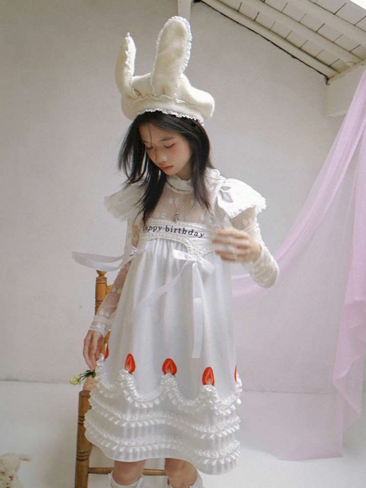 Strawberry Print Two-piece Skirt Dress【s0000014936】