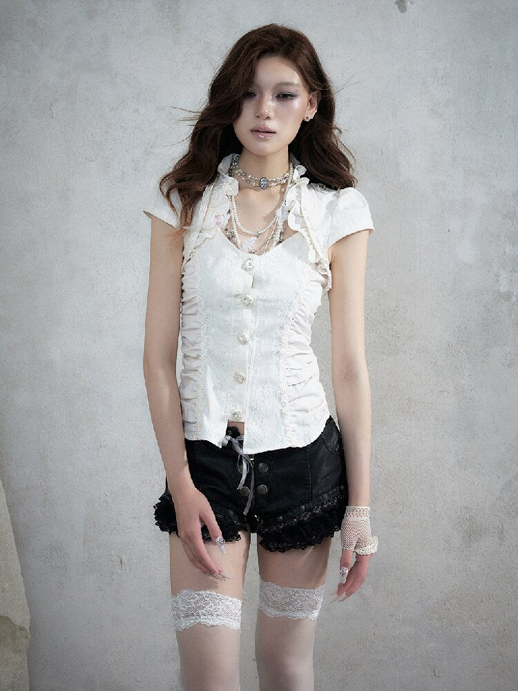 Medieval Heavy Work Lace Shirt【s0000017985】
