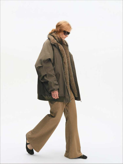 Plush Collar Warm Padded Jacket【s0000014872】