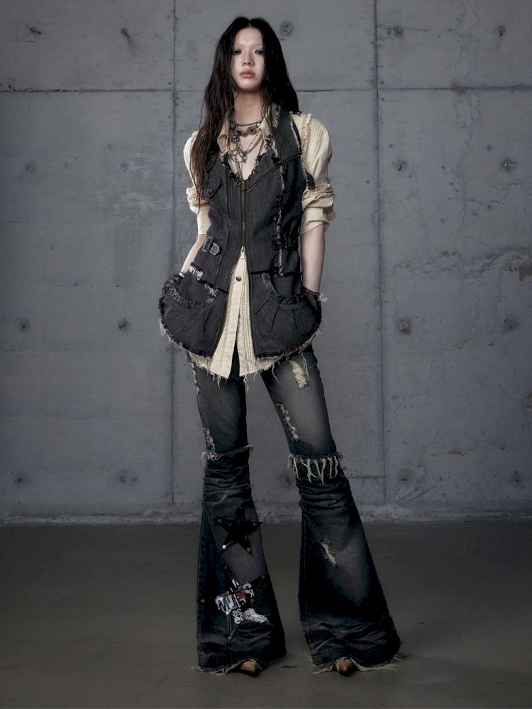 Stacked Waisted Irregular Vest【s0000013472】