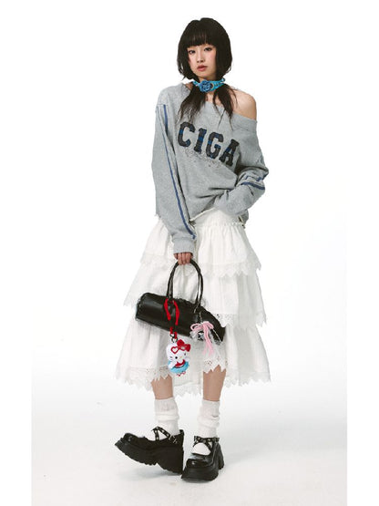 무거운 레이스 케이크 치마 [S0000011421]