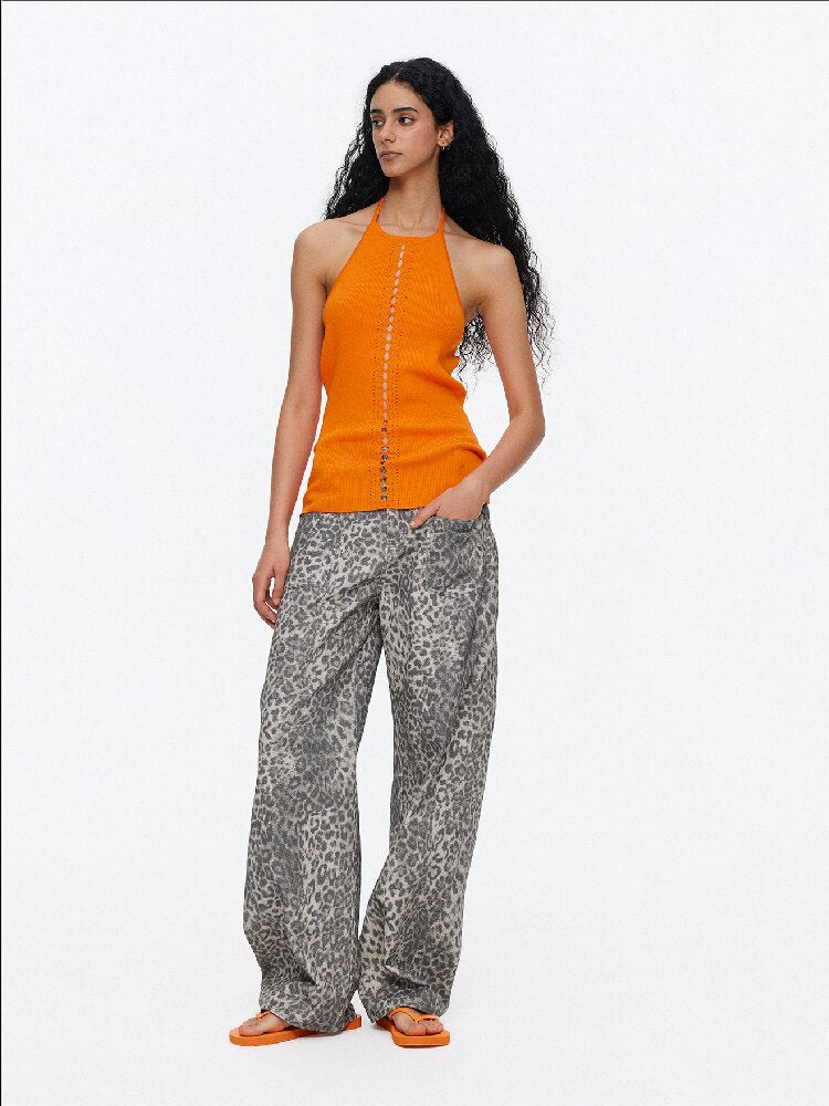 Lyocell Lace Up Halterneck Knit【s0000015929】