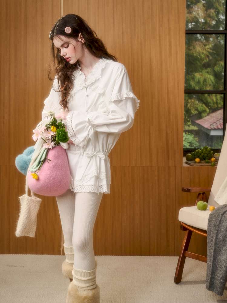 Organic Cotton Embroidery Patchwork Lace Dress【s0000014888】