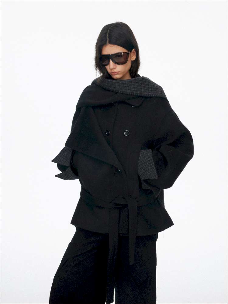 Wool Double Breasted Jacket Set【s0000015061】