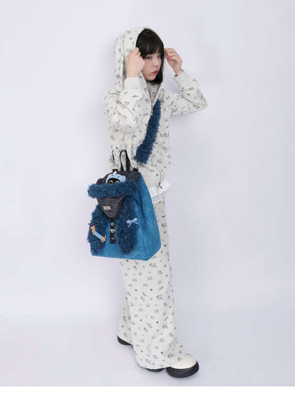 Rabbit Ears Cute Fur Crossbody School Bag【s0000014619】