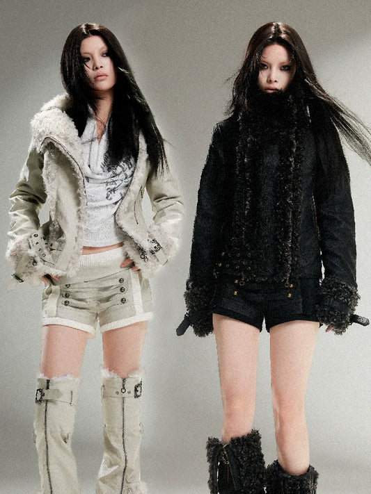 패딩 된 스트레이트 가죽 자켓 [S0000011261]