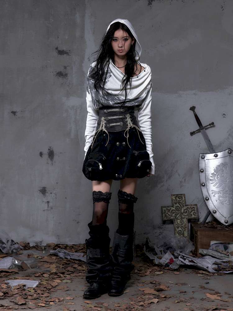 Workwear Flower Bud Skirt【s0000014463】