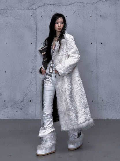 Modern Knight Fur Long Trench Coat【s0000014924】