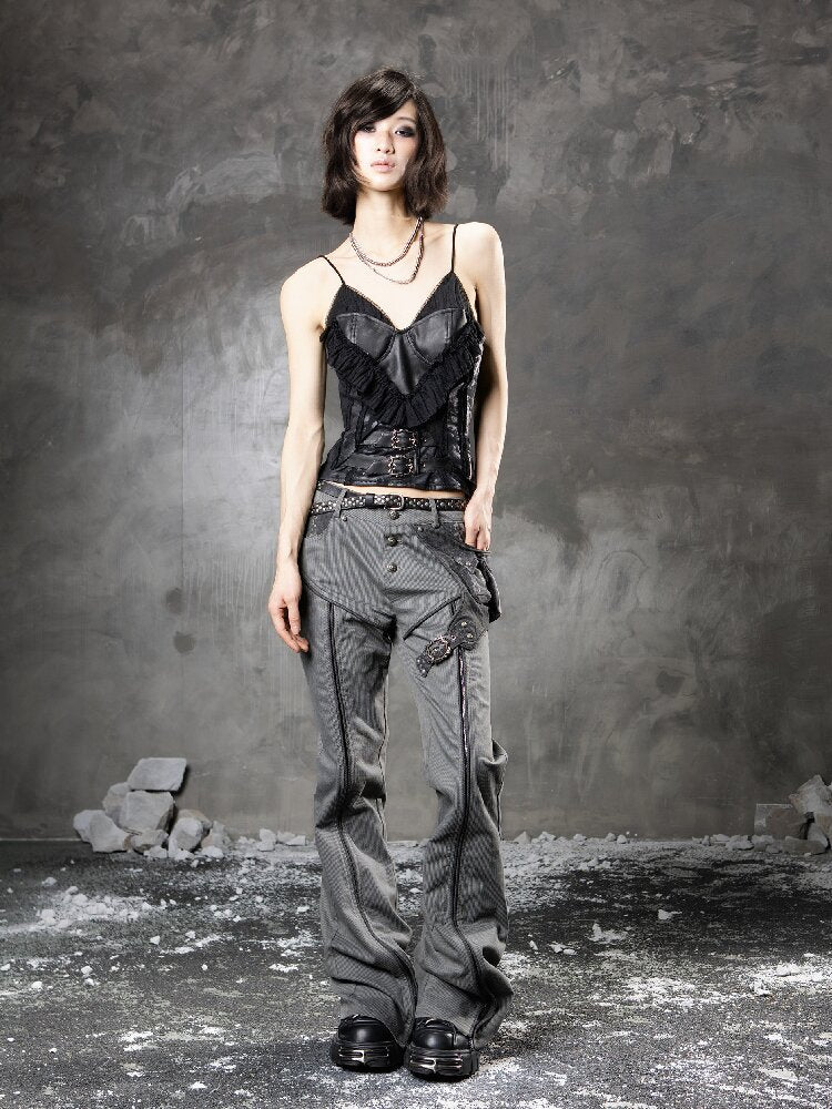 Multi-Wear Straight Flared Pants【s0000015955】