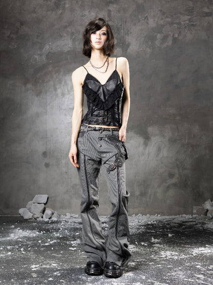 Multi-Wear Straight Flared Pants【s0000015955】
