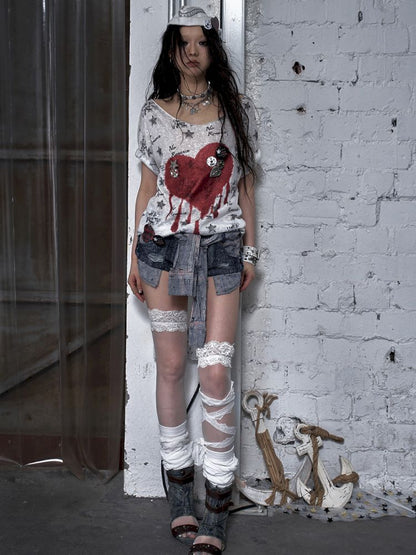 Large neckline loose-fitting T-shirt【s0000012799】