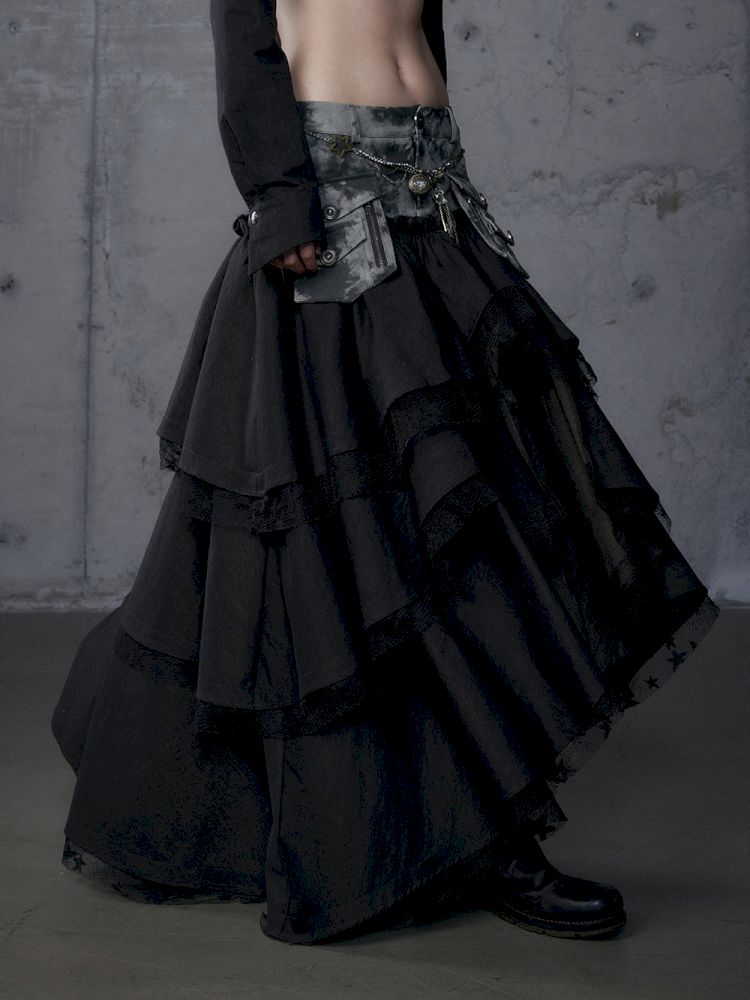 Fake Two Piece Heavy Layered Cake Skirt【s0000013476】