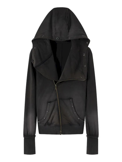 Oversized Collar Long-Sleeve Hoodie Jacket【s0000013967】