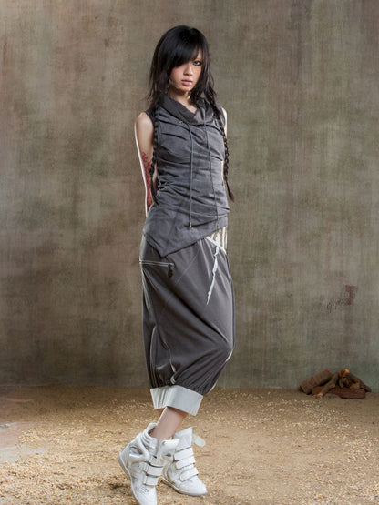 Irregular Pleated Multi-Wear Vest【s0000012658】