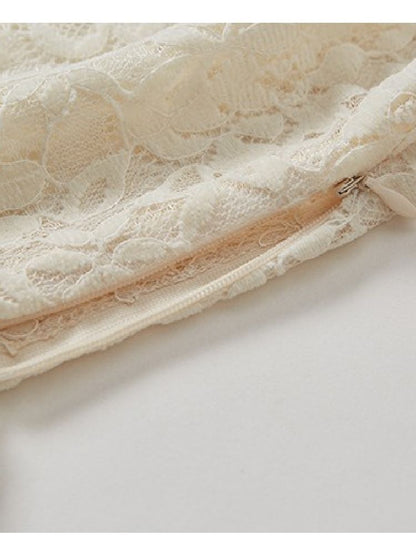 Lace Embroidered Halter French Suit Dresses【s0000005280】