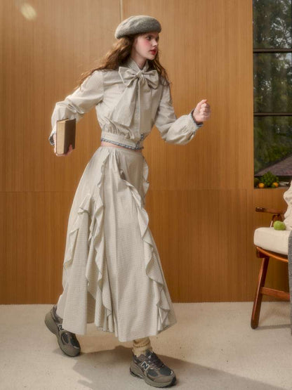 Organic Cotton Patchwork Floating Shirt Skirt【s0000014883】