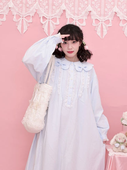 Embroidery sandwich cotton shoulder bag【s0000013499】