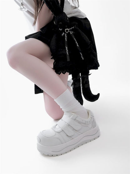 Lace-up thick-soled sneakers【s0000012963】