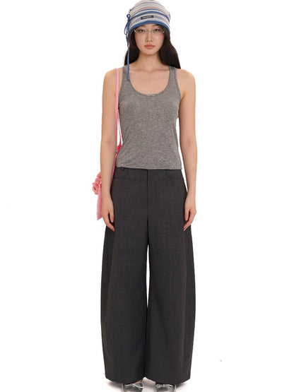 Lace bow casual lazy camisole undershirt【s0000013437】