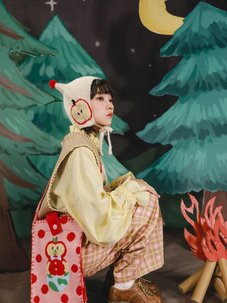 Apple Earth Toast Khaki Knit Vest【s0000005688】