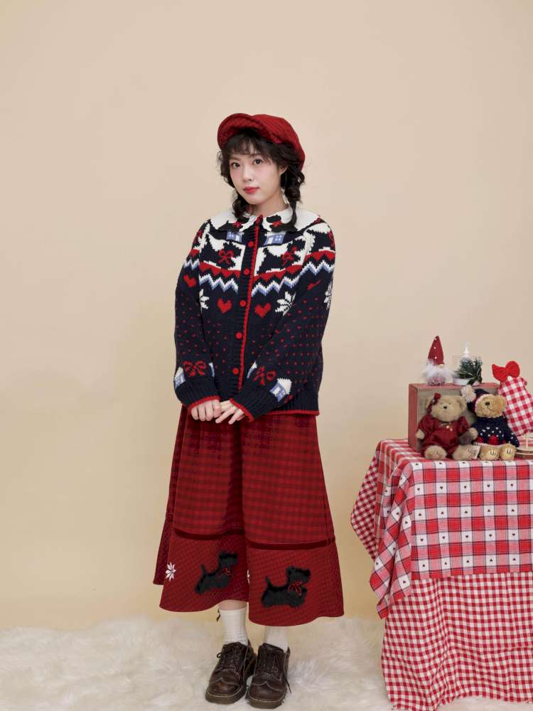 Puppy Bow Embroidery Lace Shirt【s0000015099】